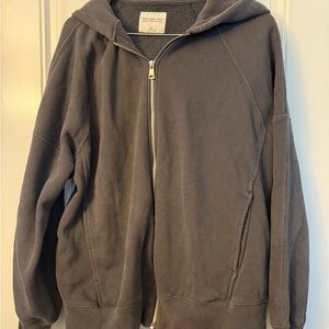 Abercrombie & Fitch Charcoal Fleece Hoodie